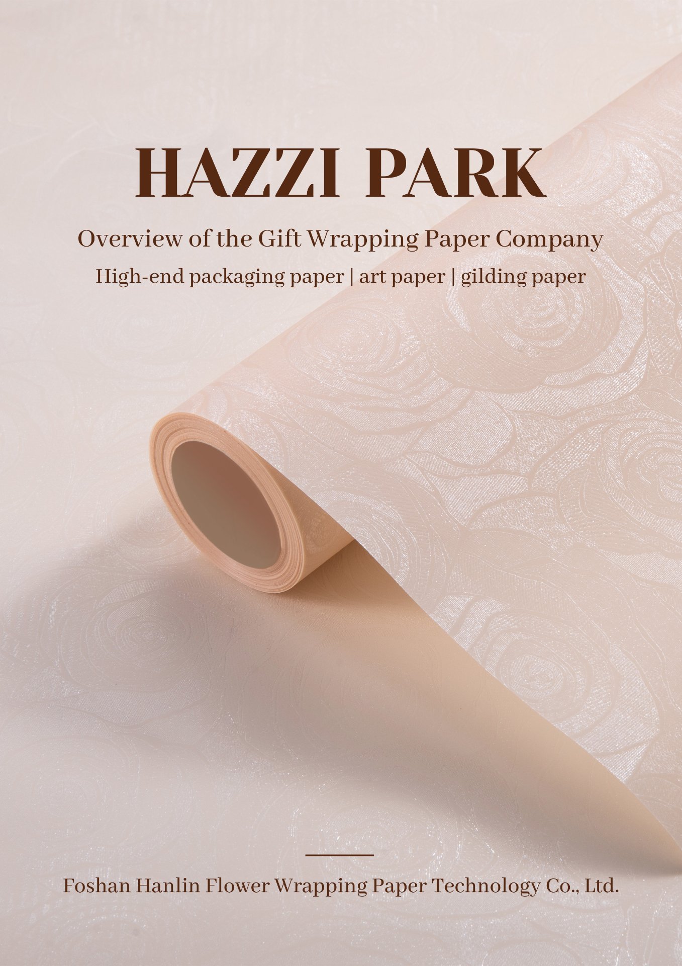 HAZZI PARK branded rose pattern wrapping paper