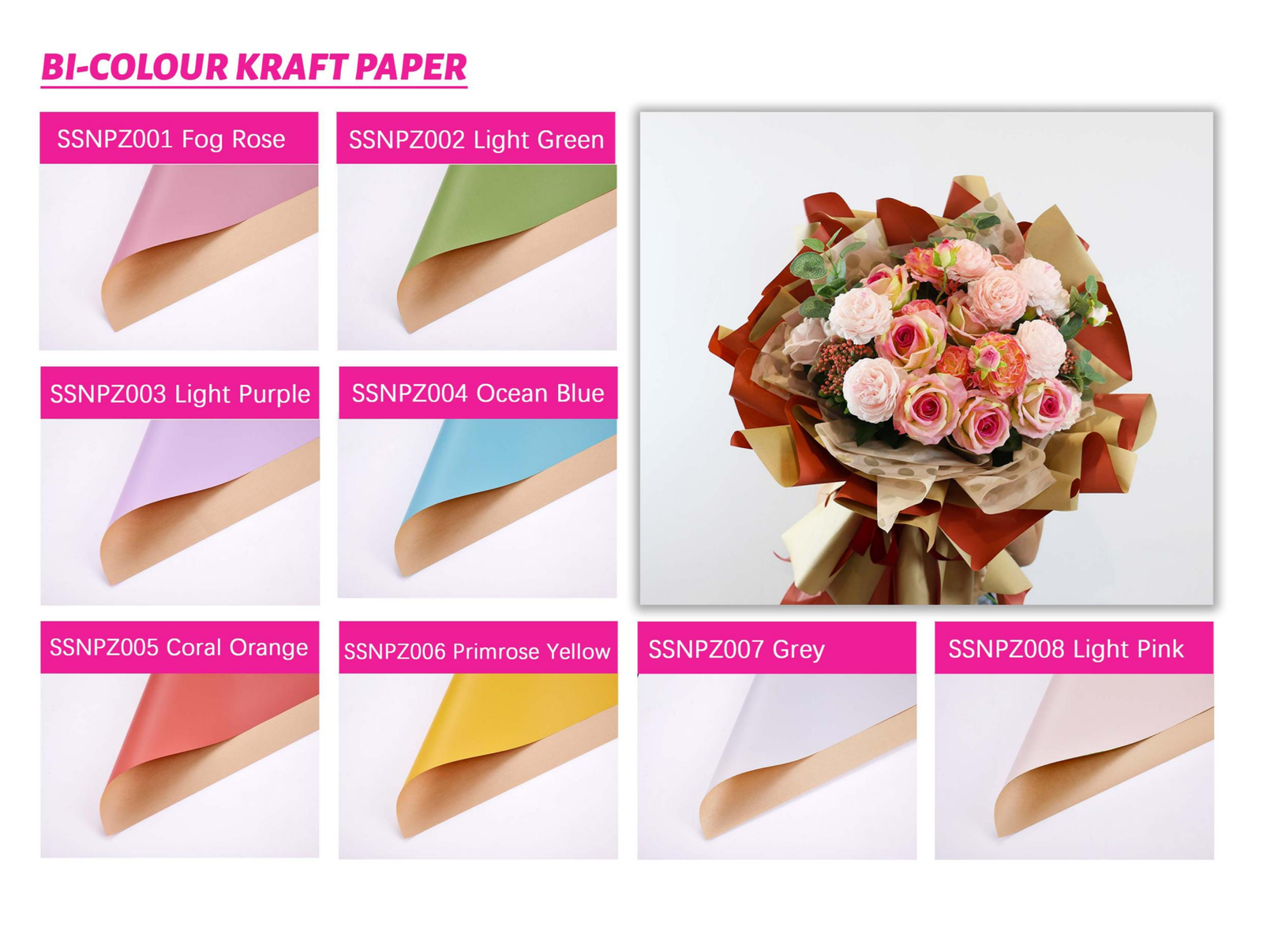 Bi-Colour Kraft Paper