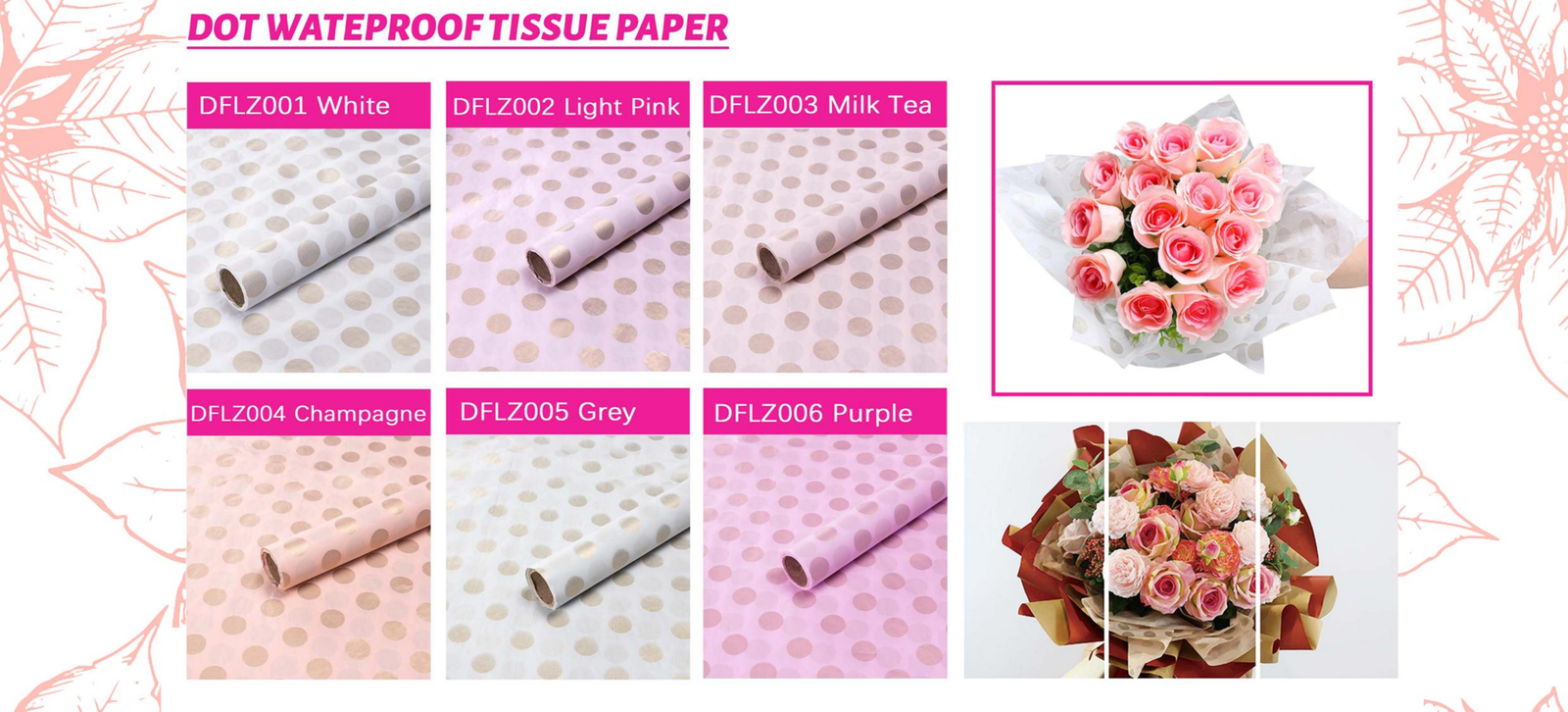 Dot Wateproof Tissue Paper