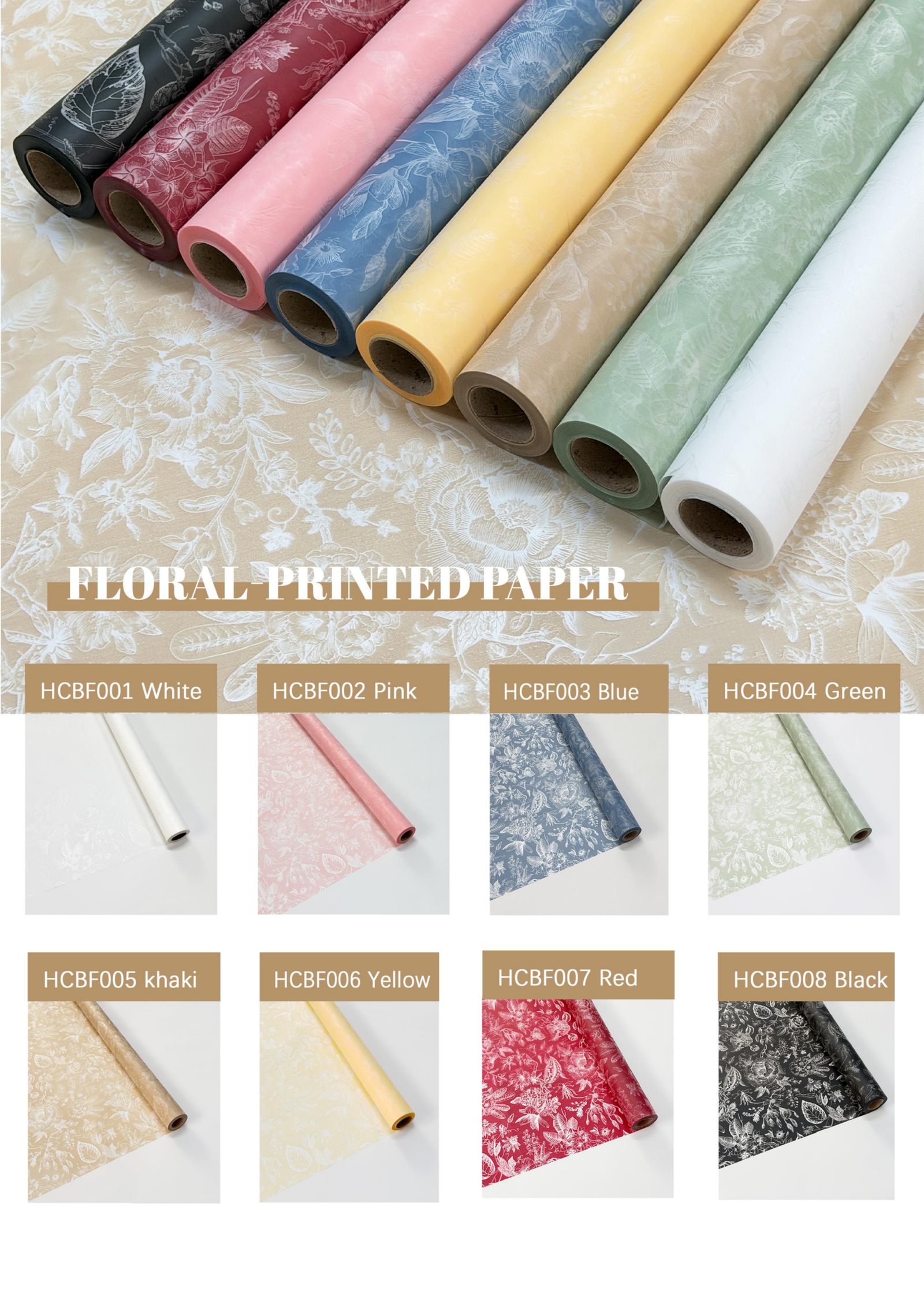 Floral-Printed Paper